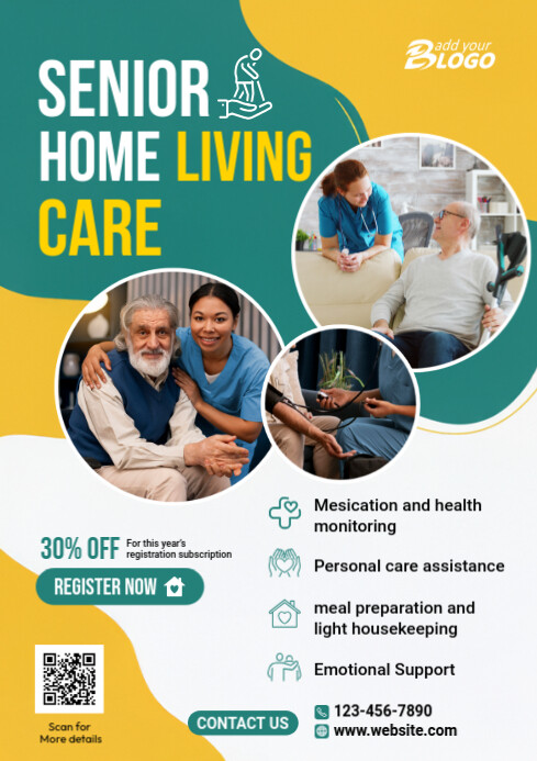 Senior Care Service Flyer Template | PosterMyWall