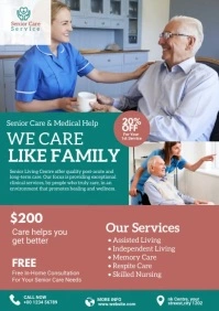 Senior Care Service Flyer A5 template
