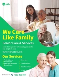 Senior Care Service Template Folheto (US Letter)