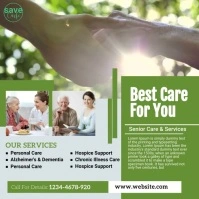 Senior Care Social Media Post Сообщение Instagram template