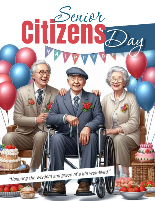 Senior Day Graphics Senior citizens day Template | PosterMyWall