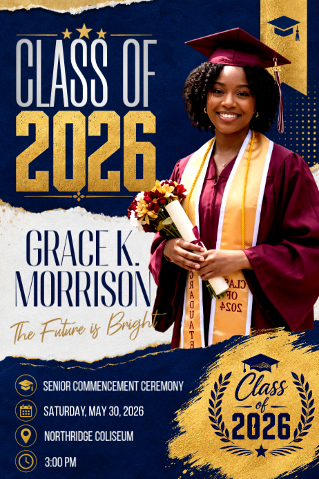 Graduation Ceremony Posters Template | PosterMyWall