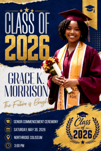 Senior Commencement Ceremony โปสเตอร์ template