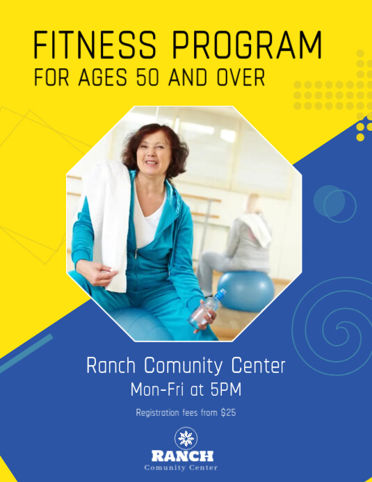 Exercise Program Flyer Senior Fitness Program Flyer Template | PosterMyWall