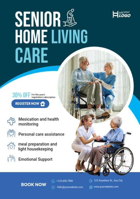 Senior Home Care & Minimal Elder Care A4 template