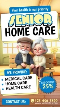 Senior Home Care Ads รีลบน Instagram template