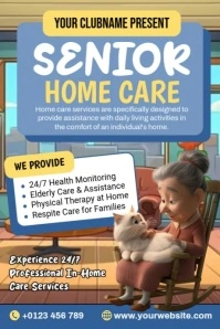 Senior Home Care Poster template