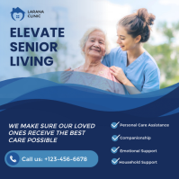 Purple Senior Living Instagram Post Template