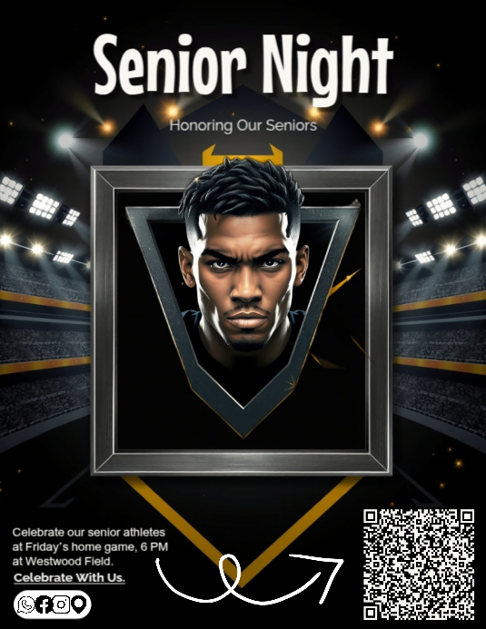 Senior Night Flyer High School Athlete Recognition Template