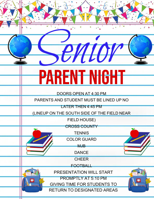 Copy of Senior Parents night flyers PosterMyWall