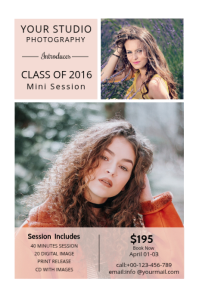 Hvid Photography Mini Session Etiket Template
