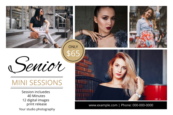 Senior Photography Mini Session Template | PosterMyWall