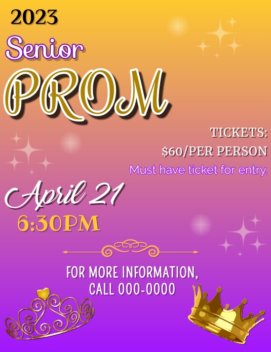 Senior Prom Flyer Template | PosterMyWall