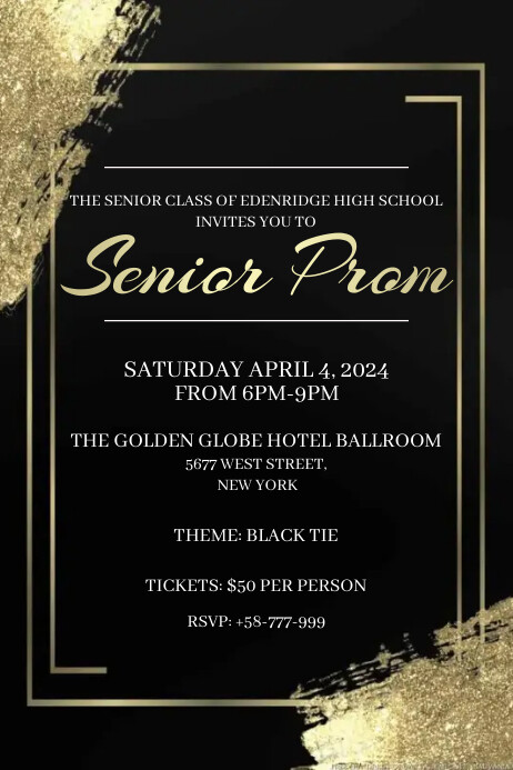 Copy of Senior Prom flyer template | PosterMyWall