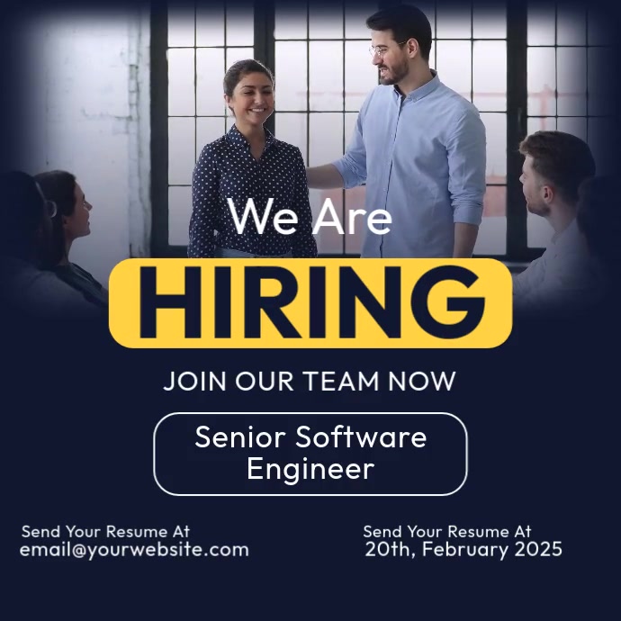 Software Engineer Recruitment Template | PosterMyWall