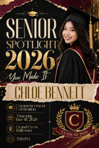 Senior Spotlight Celebration 海报 template