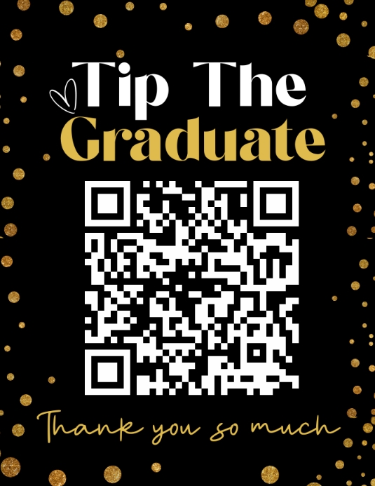 Copy of Senior Tip the Graduate | Scan to Pay Sign | | PosterMyWall