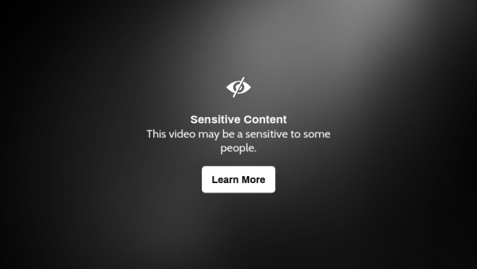 Sensitive Content Video Thumbnail Template | PosterMyWall
