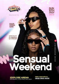Sensual Weekend Party Template A4