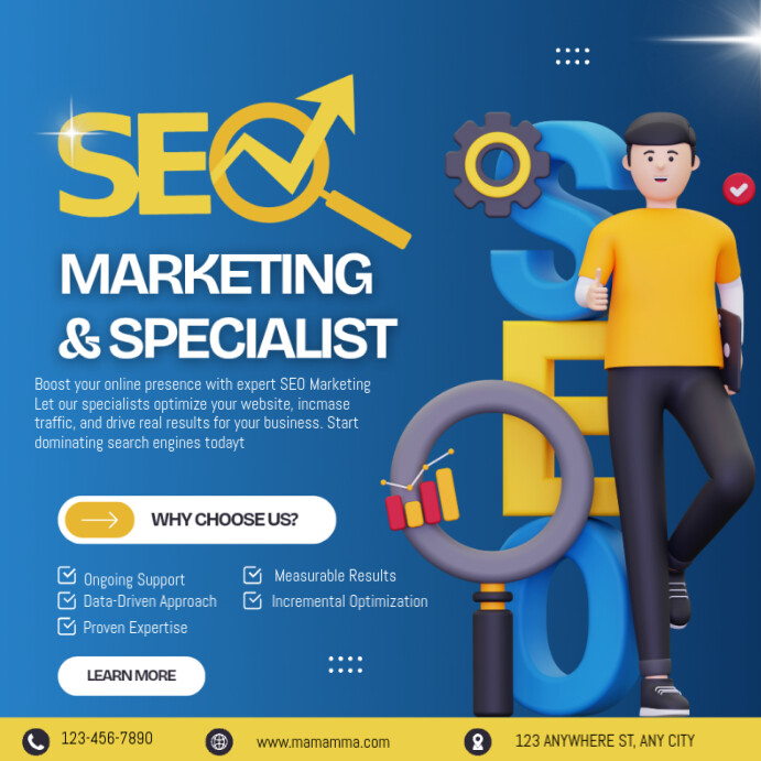 Seo Marketing Services Template | PosterMyWall