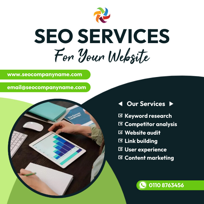 seo services, search engine optimization Instagram Post template