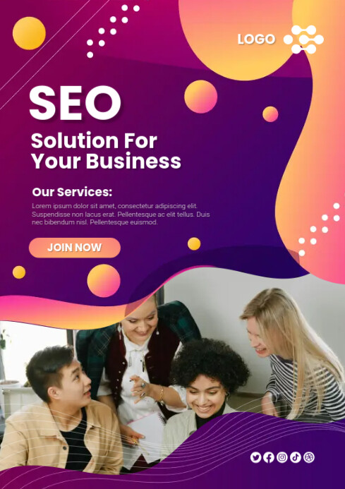 Solution Poster Examples SEO Solution Business Poster Template | PosterMyWall