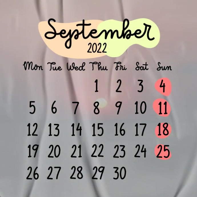 SEP CALENDAR Template PosterMyWall