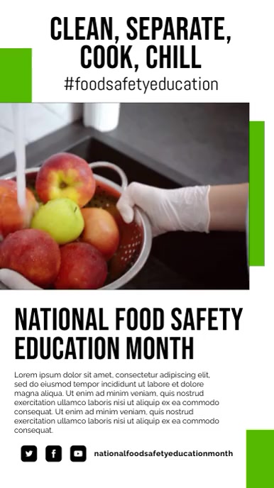 Sep - National Food Safety Education Month Instagram-verhaal template