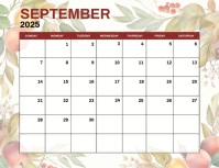 September 2024 Monthly Events Calendar Flyer (US Letter) template