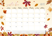 September 2025 Calendar A4 template