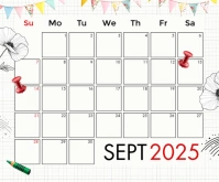 September 2025 Calendar Template Medium Rectangle