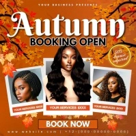 September/autumn/fall appointment booking flyer Instagram Post template