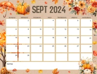 September calendar 2024 Flyer (US Letter) template