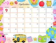 September calendar 2025 Flyer (US Letter) template
