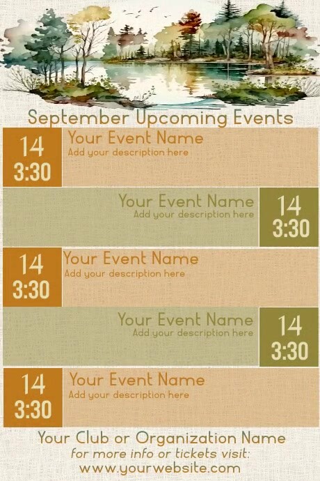 Plantilla de September Calendar by Paula | PosterMyWall