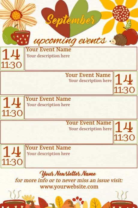Copy of September Calendar by Paula | PosterMyWall