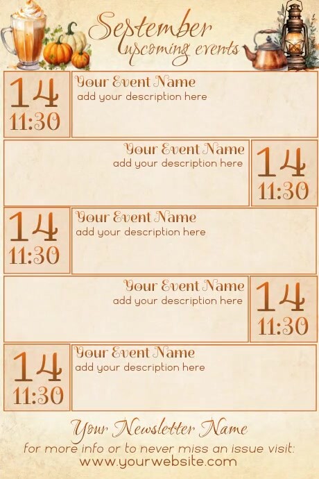 Copy of September Calendar by Paula | PosterMyWall