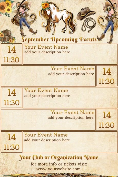 Plantilla de September Calendar by Paula | PosterMyWall