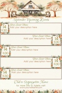 September Events Schedule Plakkaat Template