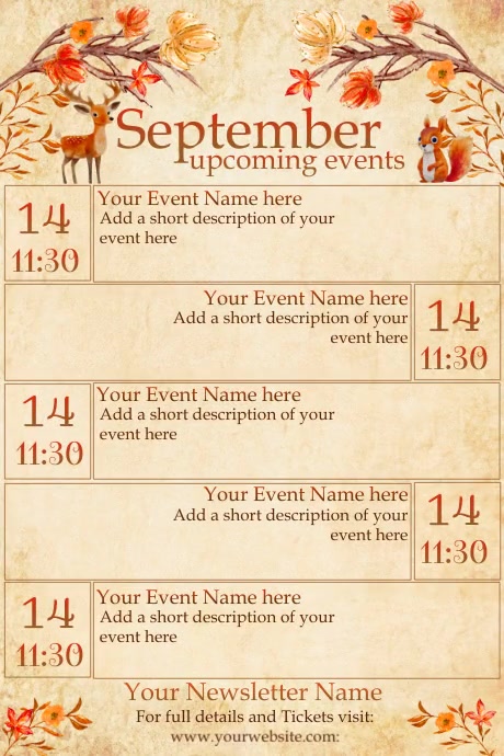 Copy of September Calendar by Paula | PosterMyWall