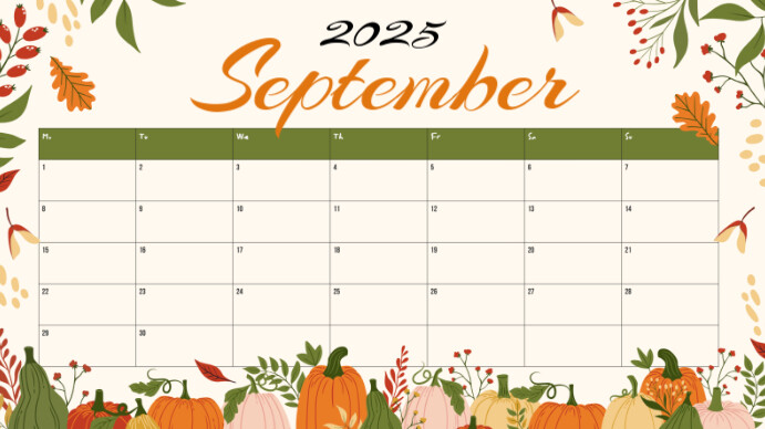September Calendar Template | PosterMyWall