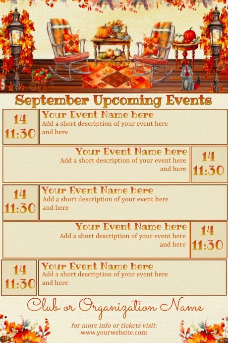 September Calendar Template | PosterMyWall