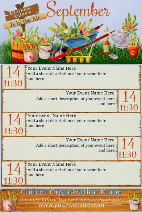 September Calendar Template | PosterMyWall