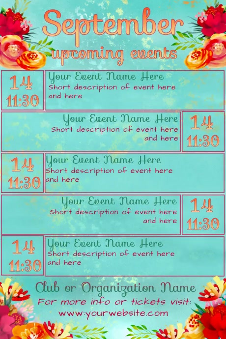 September Calendar Template | PosterMyWall