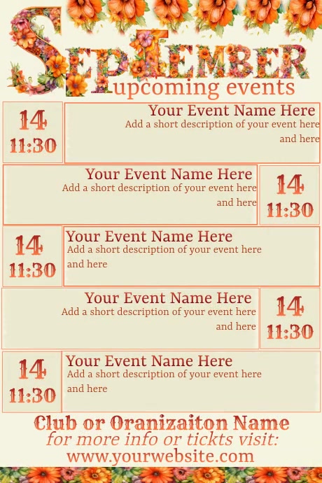 September Calendar Template | PosterMyWall