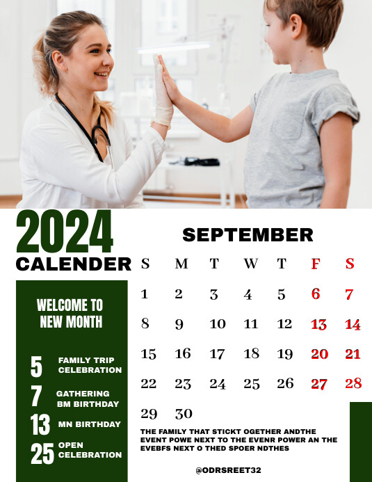 Plantilla de SEPTEMBER calendar | PosterMyWall