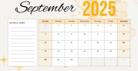 September calendar Capa para evento do Facebook template