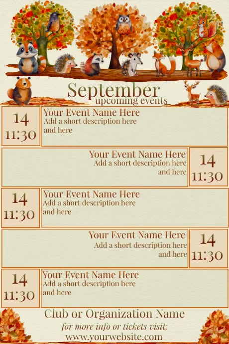 September Calendar Template | PosterMyWall