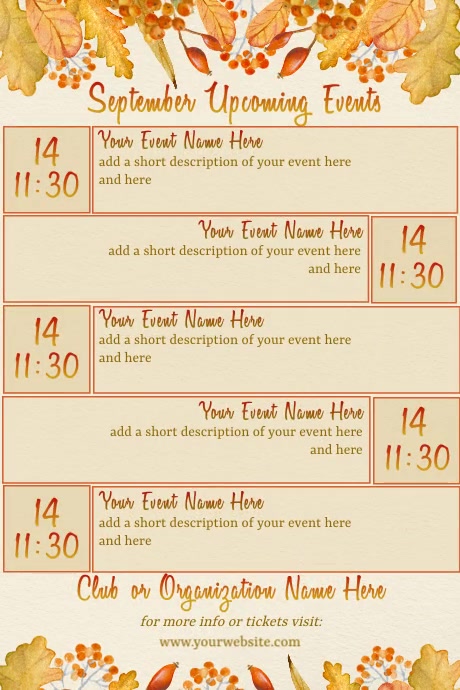 Copy of September Calendar | PosterMyWall