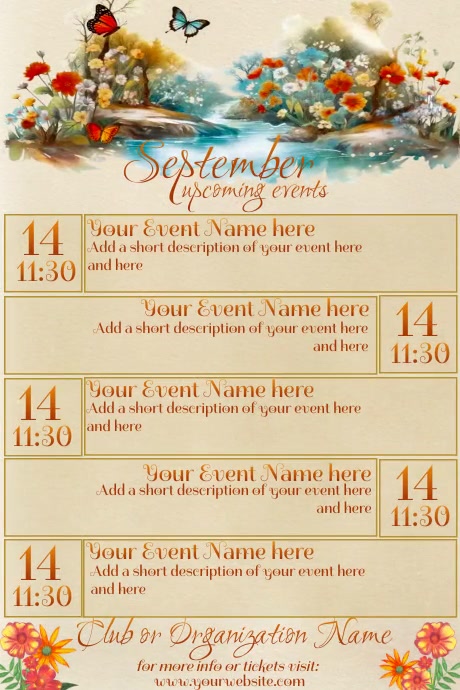 Plantilla de September Calendar | PosterMyWall